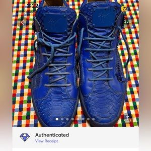 giuseppe zanotti  snakeskin sneakers 12